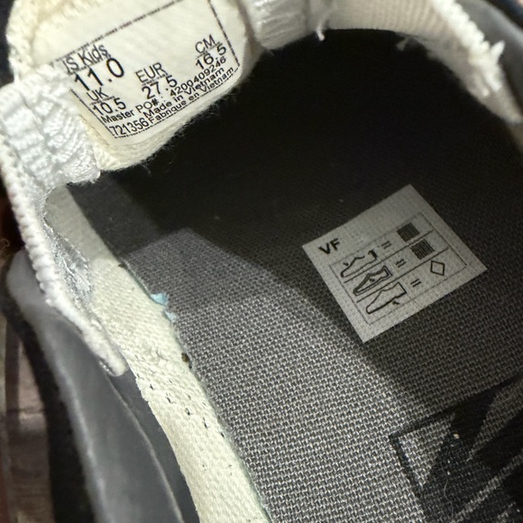 Two Vans Kids Slip-On Sneakers - Black check and Dinosaur Print - Picture 3 of 5